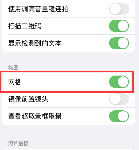 广德苹果手机维修网点分享iPhone如何开启九宫格构图功能 